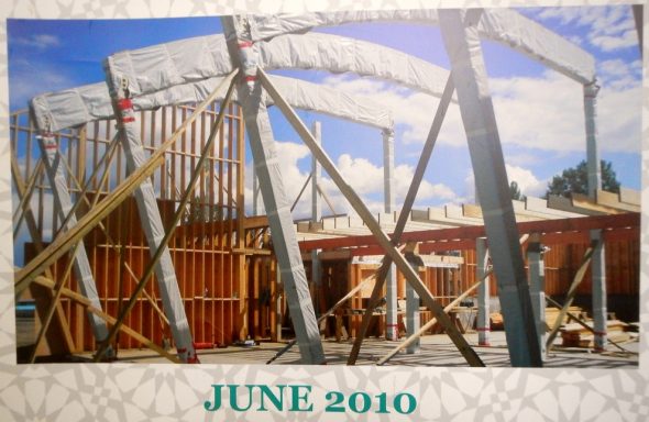 04 - Prince George Islamic Centre - Construction Frame Support Pillars - June 2010