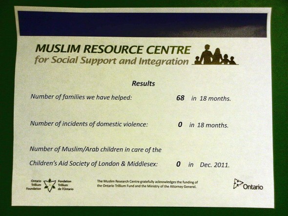 Mohammed Baobaid – Muslim Resource Centre for Social Support and Integration - Results - Friday July 12 2013