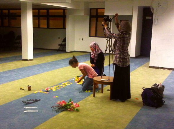 Together We Flourish stop motion video recording at Rose City Islamic Centre Monday July 15 2013