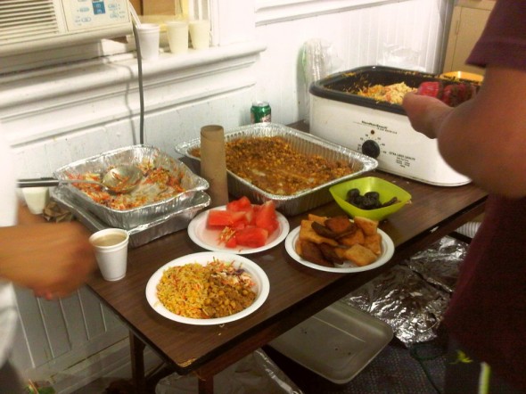 11 - Iftar Dinner Plate creation station, Islam Care Centre, Ottawa - Thursday July 31 2013