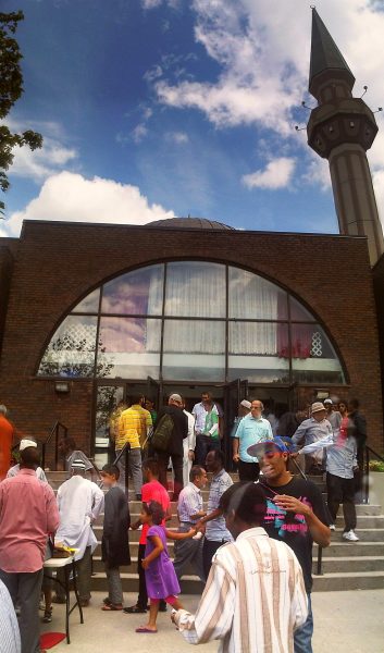 31 - Front Steps after Prayers, Ottawa Main Mosque, Jumah Friday August 2 2013