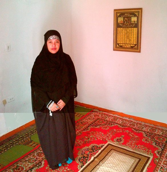 Sister-Rania-in-Women's-room of the only Masjid in Medellin Colombia after Jumah Friday March 28 2014