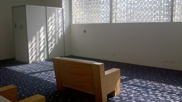 Muslim Prayer Room, World Urban Forum, WUF7 Green Pavillion 4th Floor, Plaza Mayor, Medellín Colombia, Saturday April 5 2014 - 015