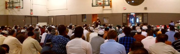 010 - Eid Al Fitr Prayer - Gymnasium - Dennis R Trimbell Resource Centre in Flemingdon Park - 29 St Dennis Drive - Saturday July 18 2015