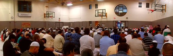 020 - Eid Al Fitr Prayer - Gymnasium - Dennis R Trimbell Resource Centre in Flemingdon Park - 29 St Dennis Drive - Saturday July 18 2015