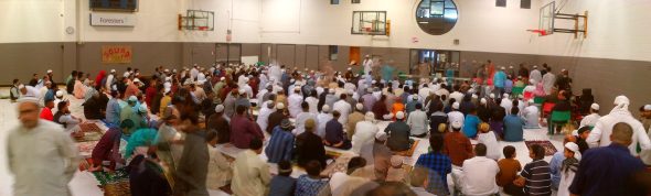 030 - Eid Al Fitr Prayer - Gymnasium - Dennis R Trimbell Resource Centre in Flemingdon Park - 29 St Dennis Drive - Saturday July 18 2015