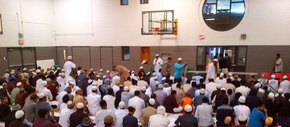 035 - Eid Al Fitr Prayer - Gymnasium - Dennis R Trimbell Resource Centre in Flemingdon Park - 29 St Dennis Drive - Saturday July 18 2015