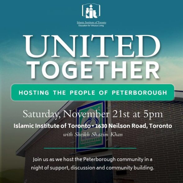 United Together - Hosting the People of Peterborough - Islamic Institute of Toronto - Saturday November 21 2015