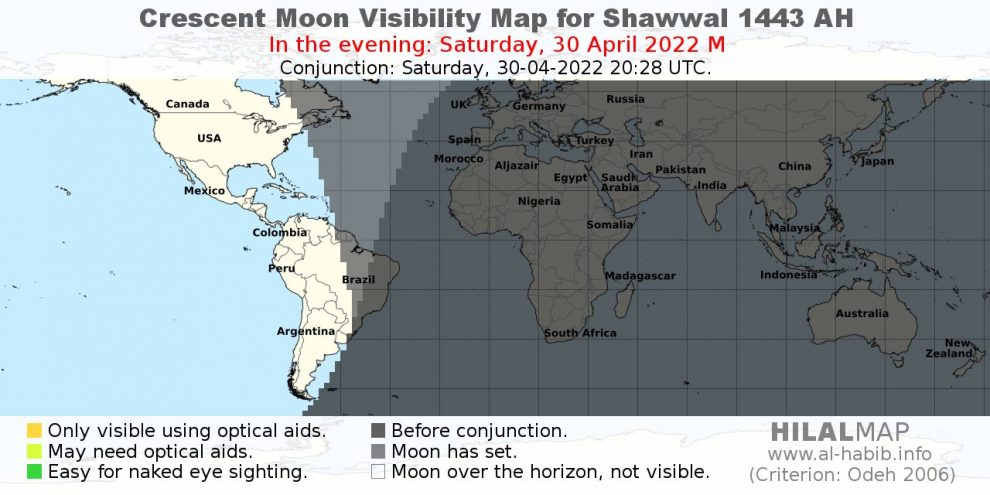 Day 29 – Moonsighting Reports for Shawaal 1443 – Crescent Council of ...